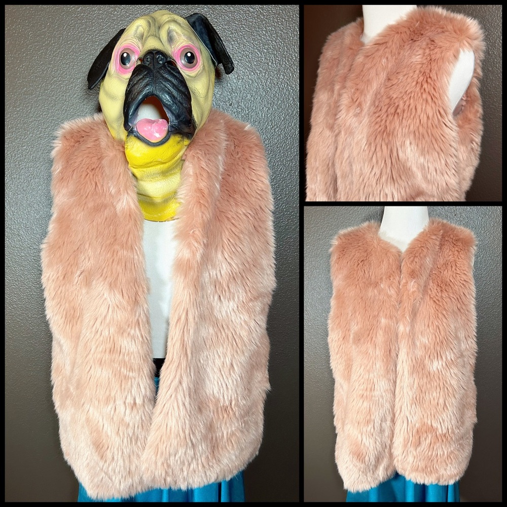 Glam Rock, A NEW DAY, faux fur, blush vest!!